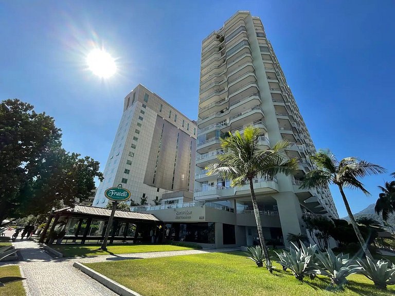 Flat vista mar | Barra da Tijuca com Garagem